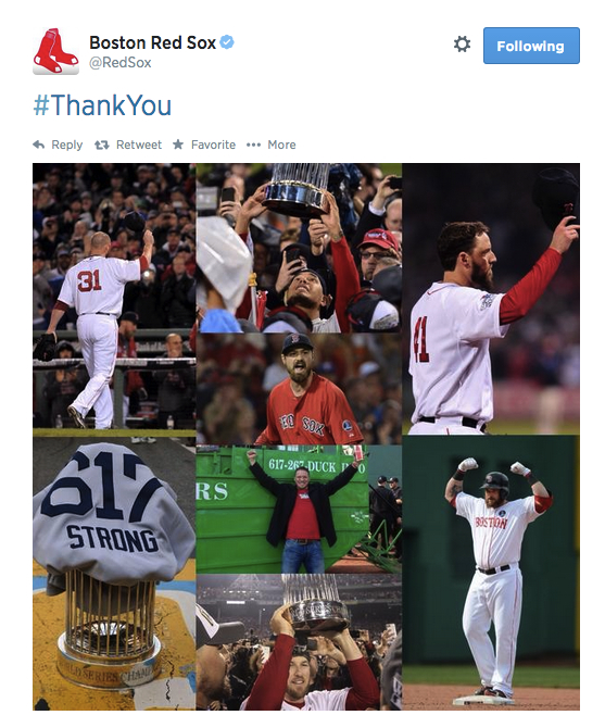 The official Red Sox Twitter account tweeted this out this afternoon. It got a little dusty.